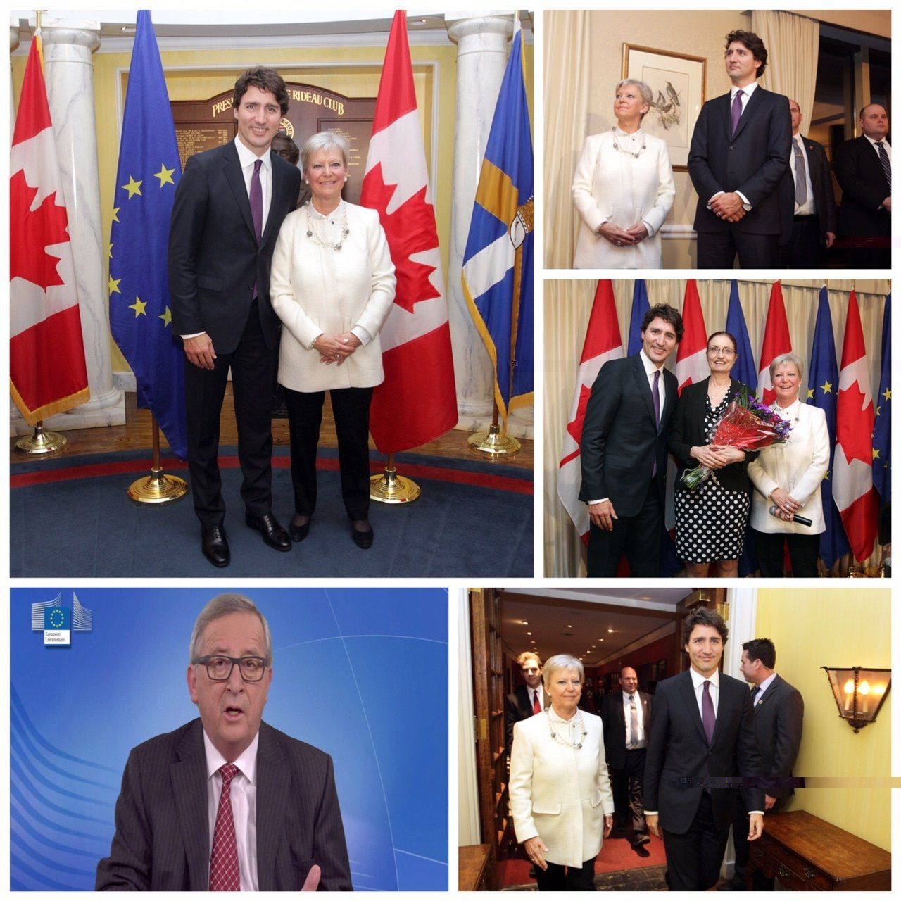 Eine Collage aus Fotos zeigt einen Mann in Anzug und Krawatte