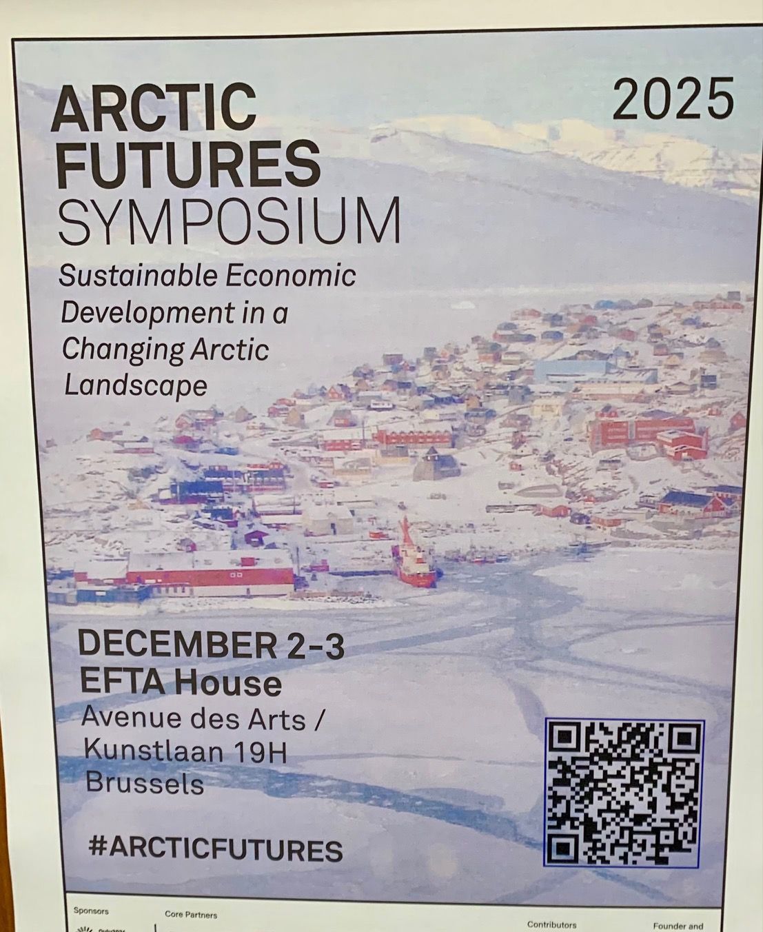 Posterpräsentation: Symposium „Arktische Zukunftsperspektiven“, 2.–3. Dezember 2025, Brüssel, Belgien.