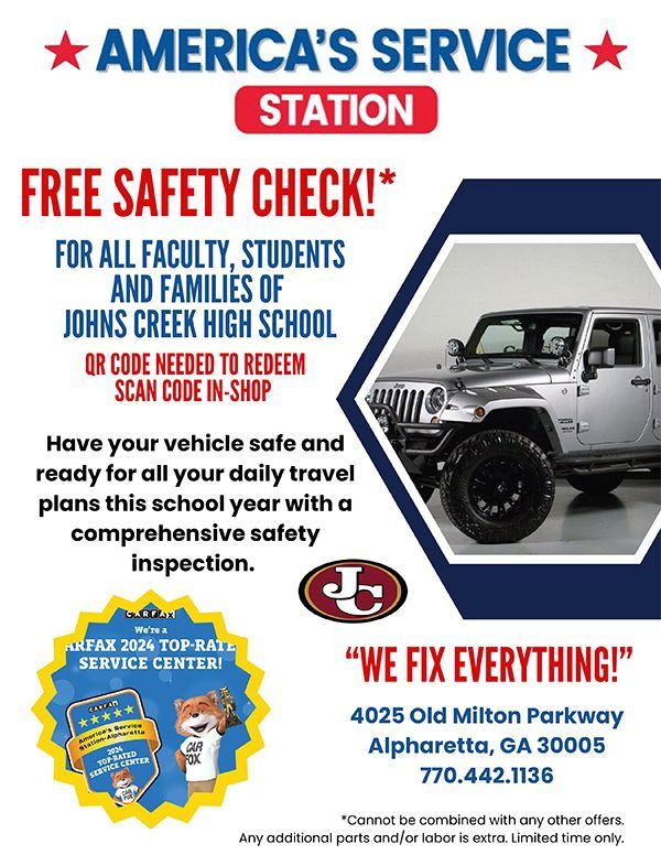 JCHS flyer | America's Service Station