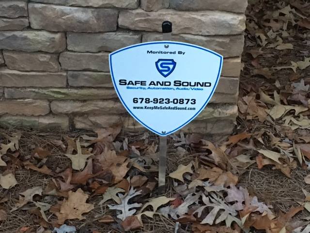 Safe And Sound Sign In The Yard — Atlanta, GA — Safe and Sound Technology
