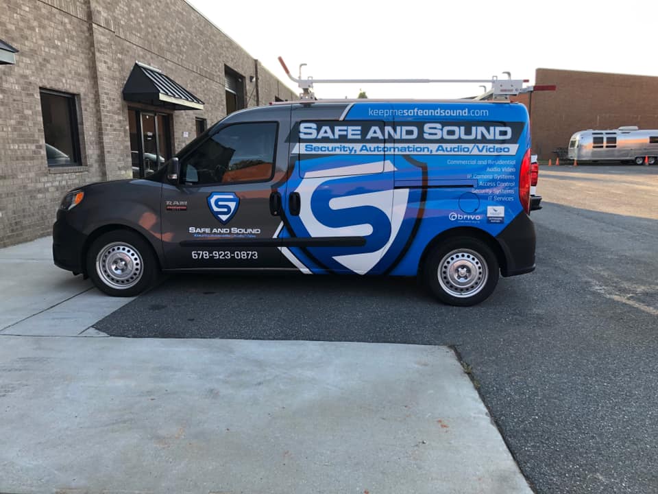 A Blue Truck In The Parking — Atlanta, GA — Safe and Sound Technology