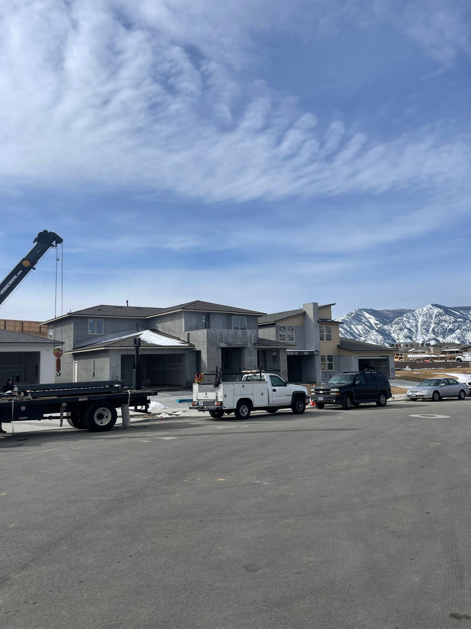 New homes about to get fresh stucco siding in Reno, Nevada