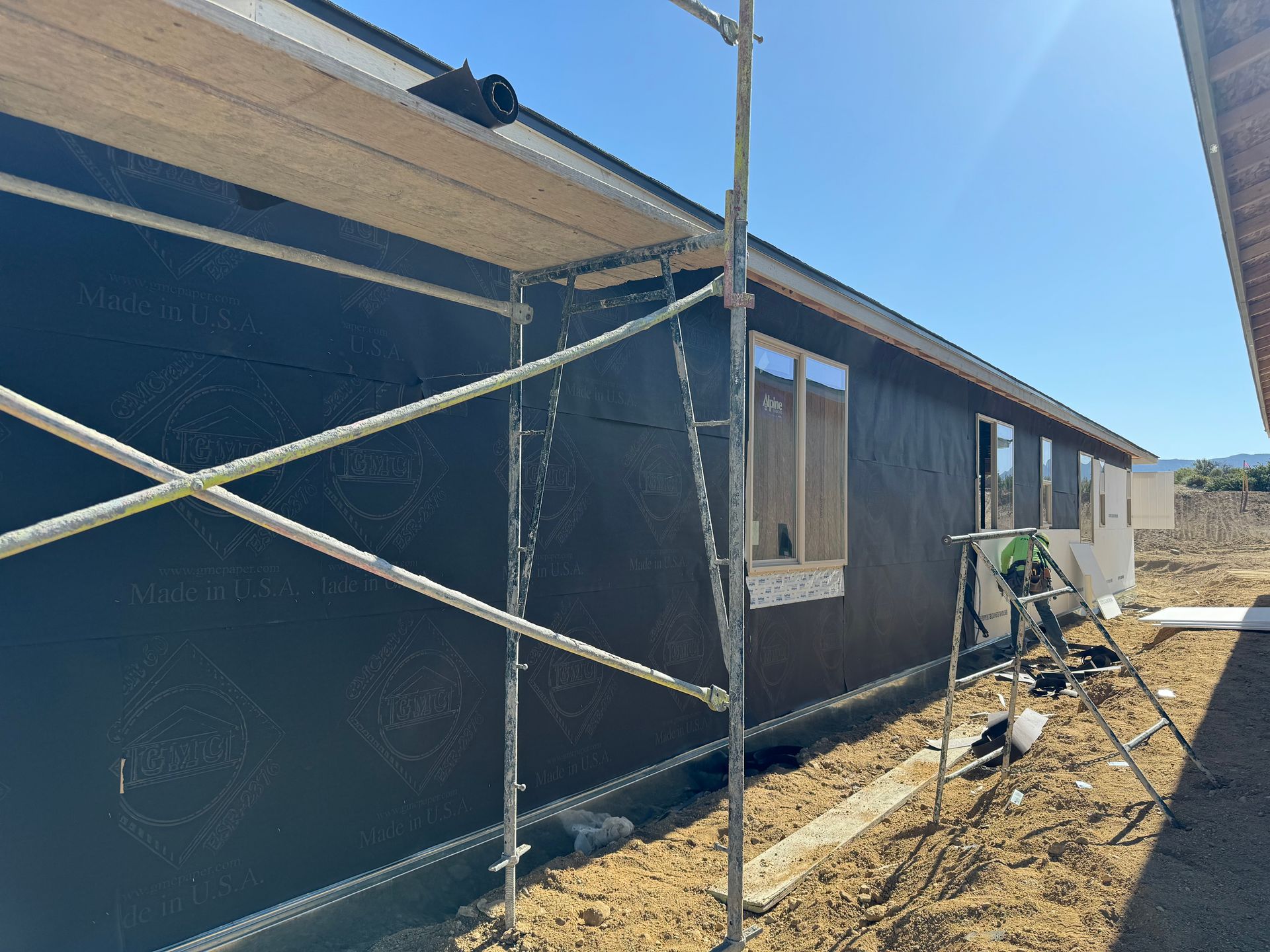 Home exterior being prepped for stucco installation in Reno, Nevada.