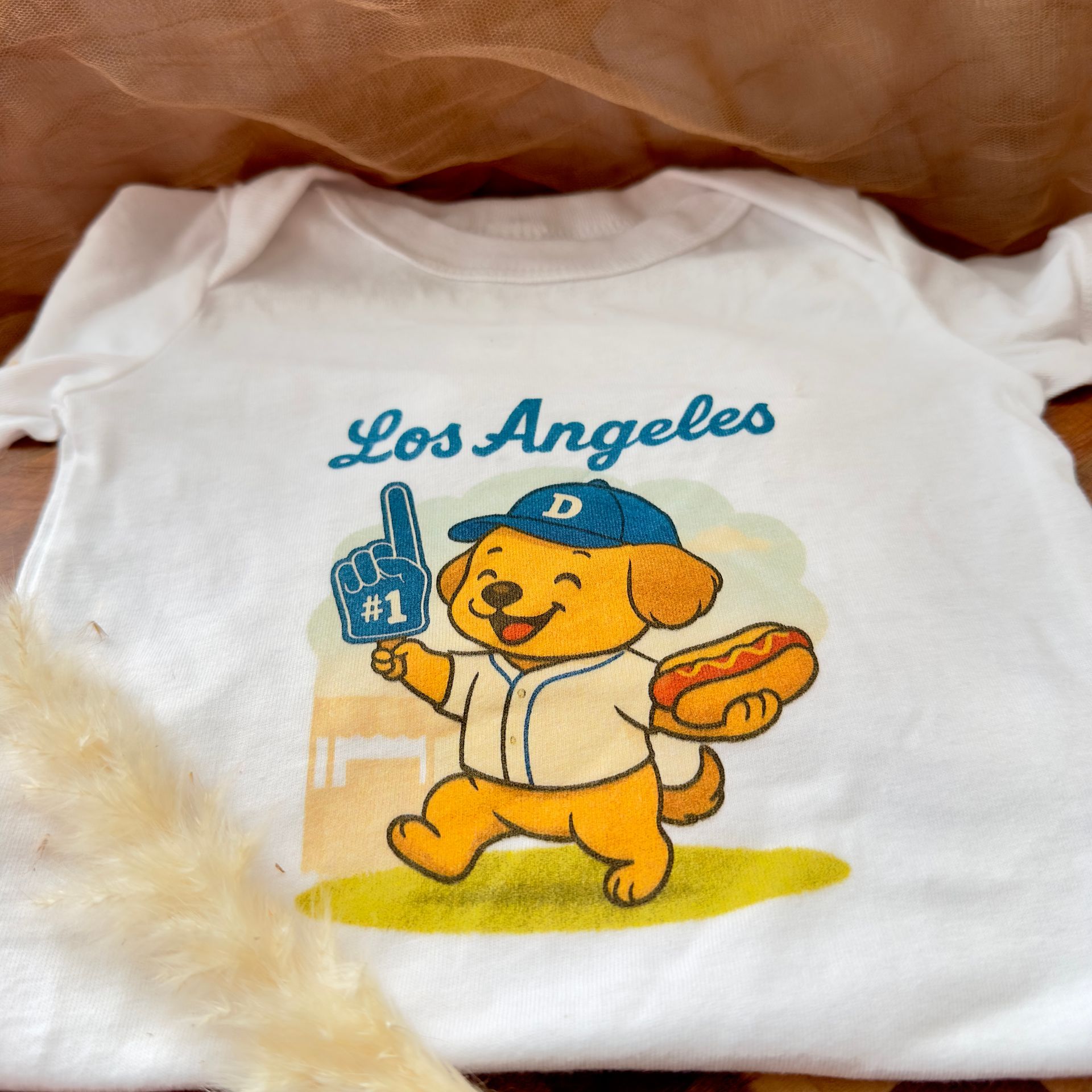 los angeles baby shirt, cute pup tee, local legends kids, toddler graphic tee, LA baby gift, west coast apparel