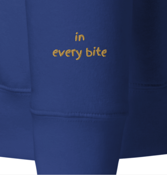 embroidered brownie sweatshirt, cozy dessert crewneck for foodies, gourmet bakery gift for chocolate lovers