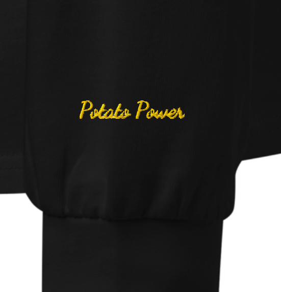 illustrated potato long sleeve shirt, unisex veggie fashion tee, farm-to-fashion gift for foodies and produce lovers