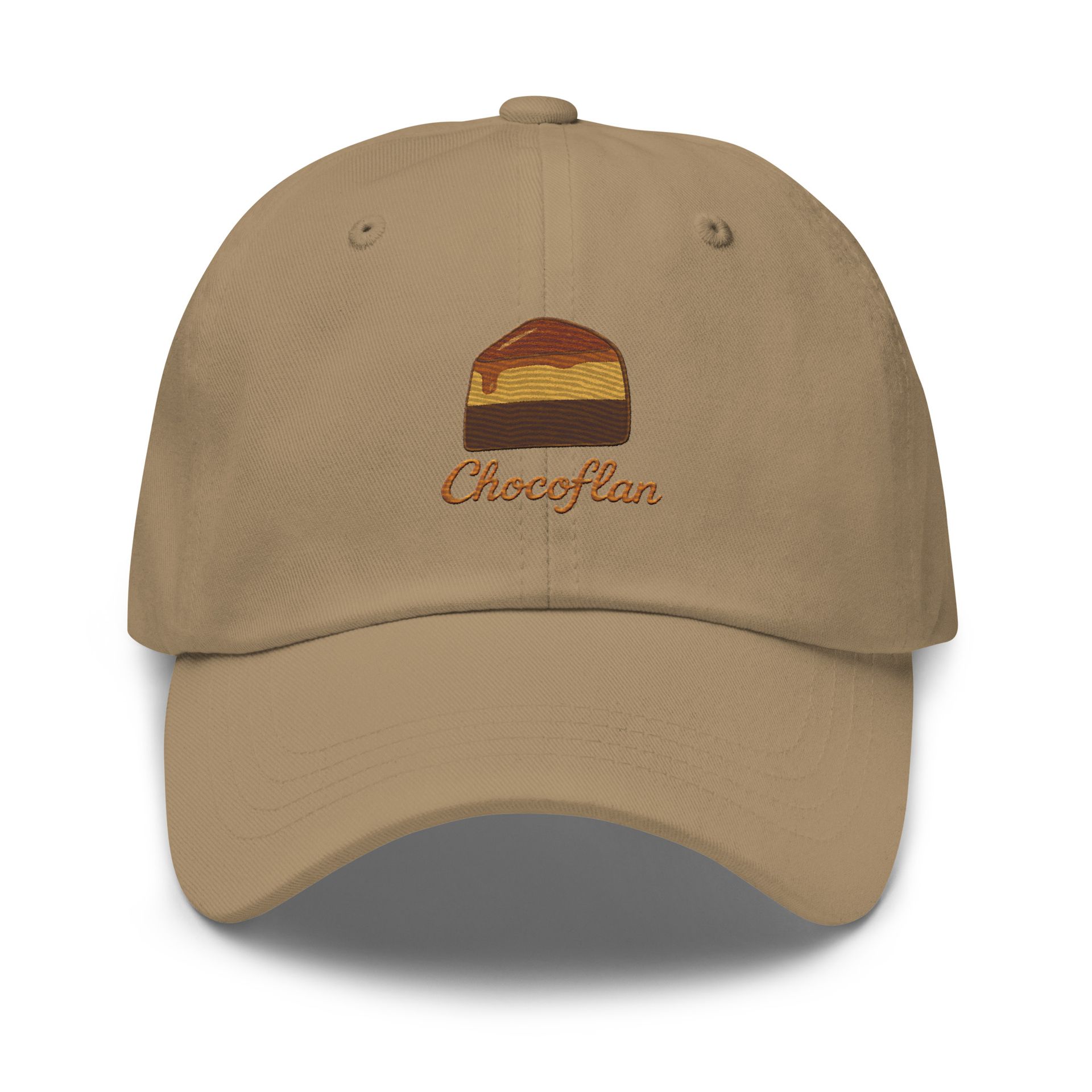 chocoflan hat, embroidered dad cap, foodie dessert hat, Mexican bakery cap, flan lover gift, cultural pride streetwear