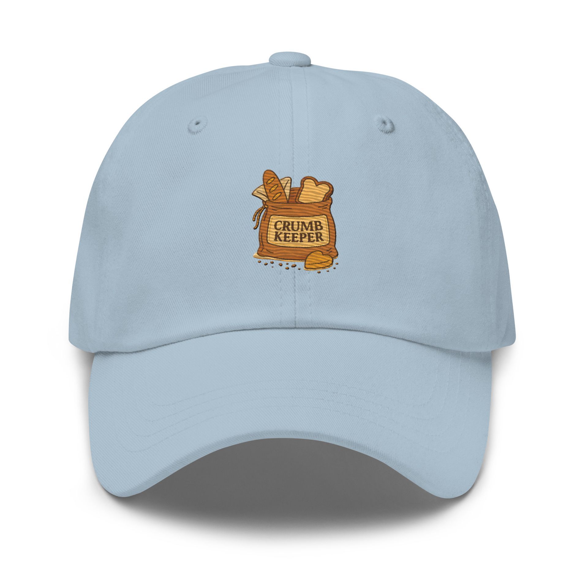 Crumbkeeper hat, breadcrumbs dad cap, embroidered poetic breadcore aesthetic, soft landing hat gift, Yupoong 6245CM