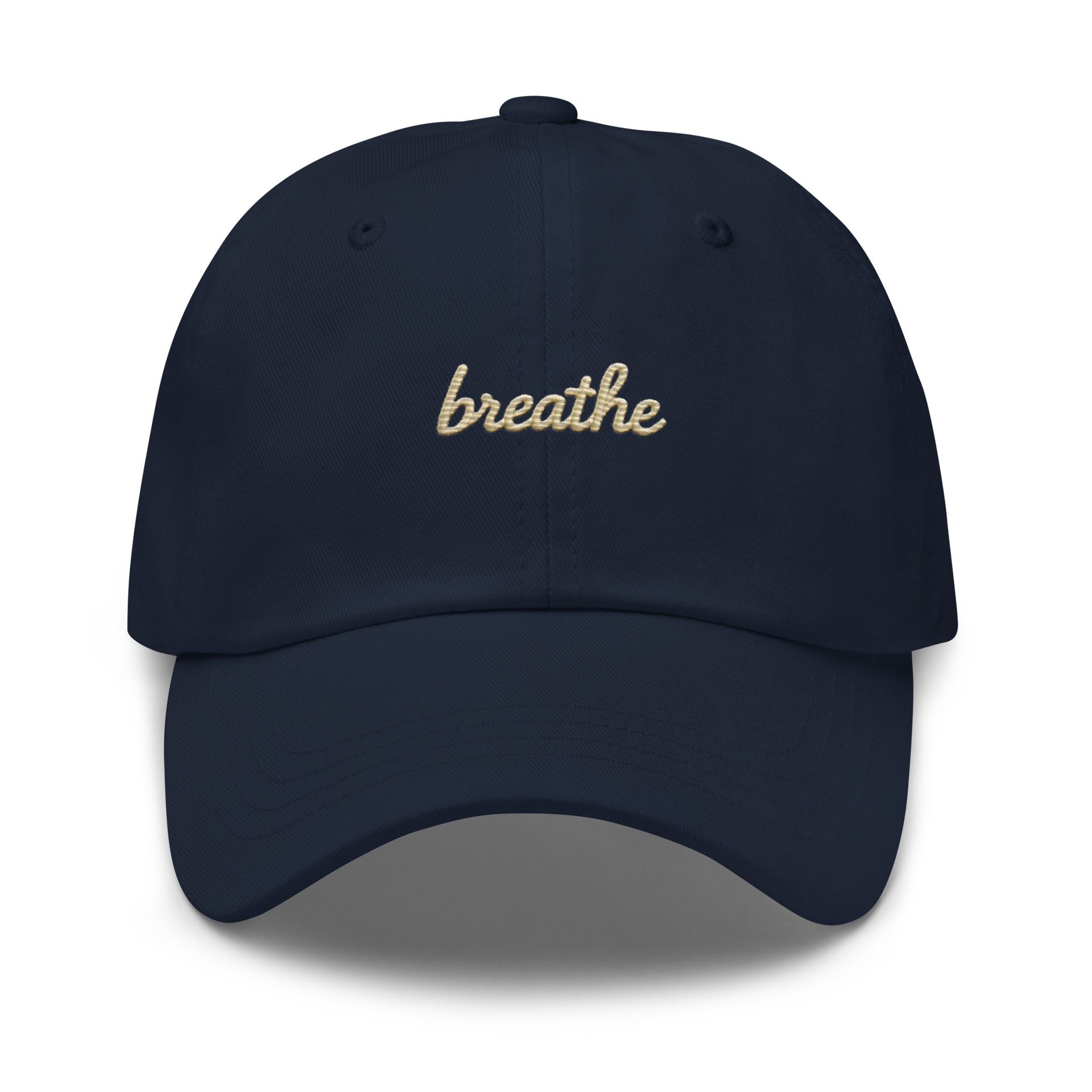 breathe, aesthetic neutral hat, soft life hat, cozy girl era, wellness accessories, embroidered cap, gentle reminder