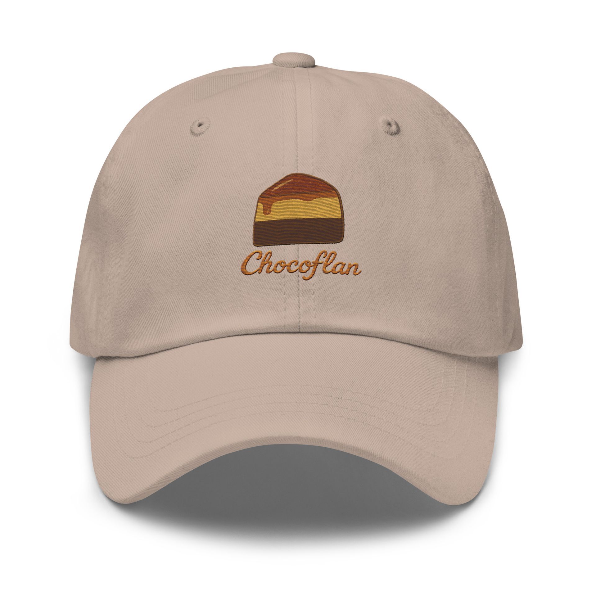 chocoflan hat, embroidered dad cap, foodie dessert hat, Mexican bakery cap, flan lover gift, cultural pride streetwear