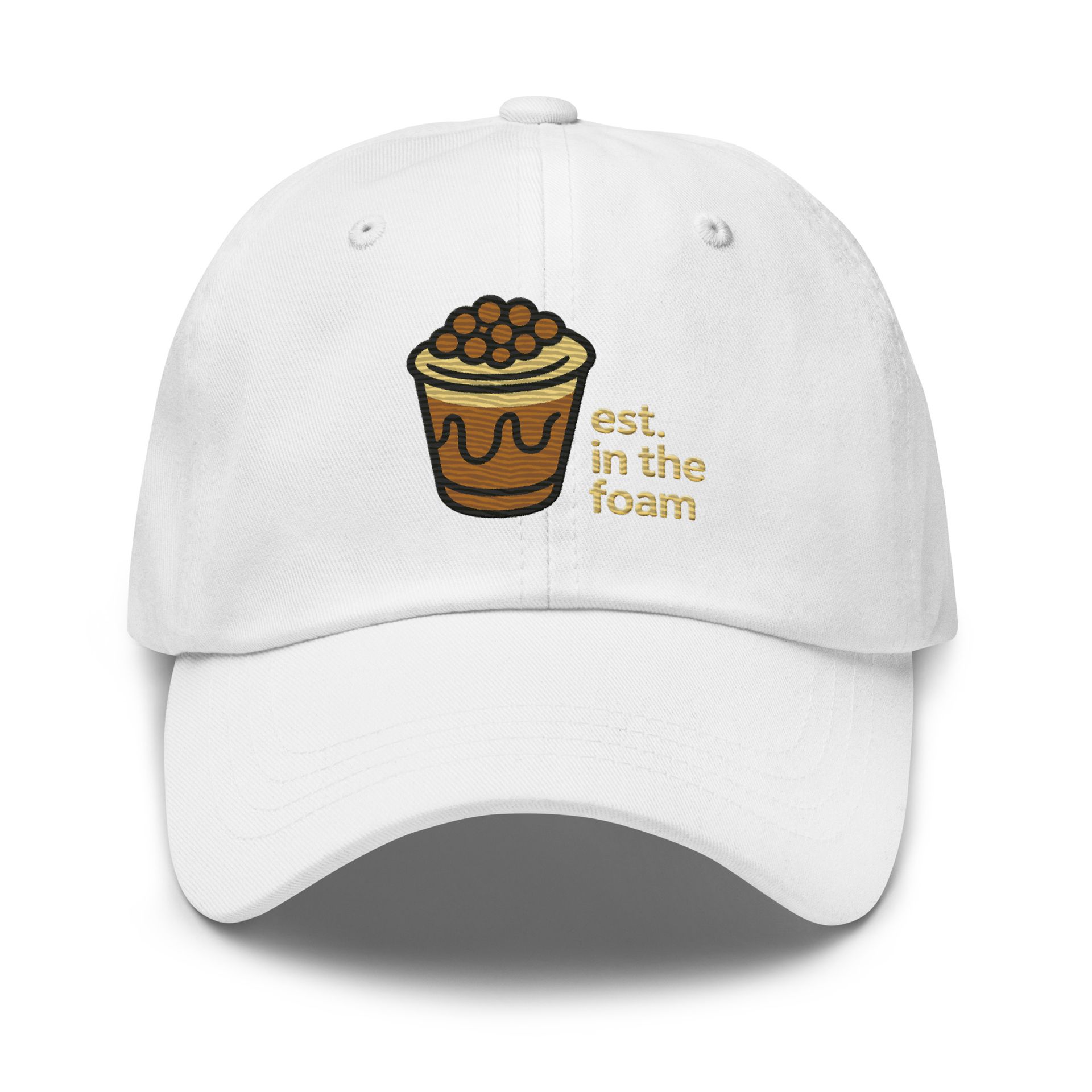 cold brew hat, disney cold brew, black caf, star wars snack embroidered cap, classic dad hat, galaxy’s edge drink