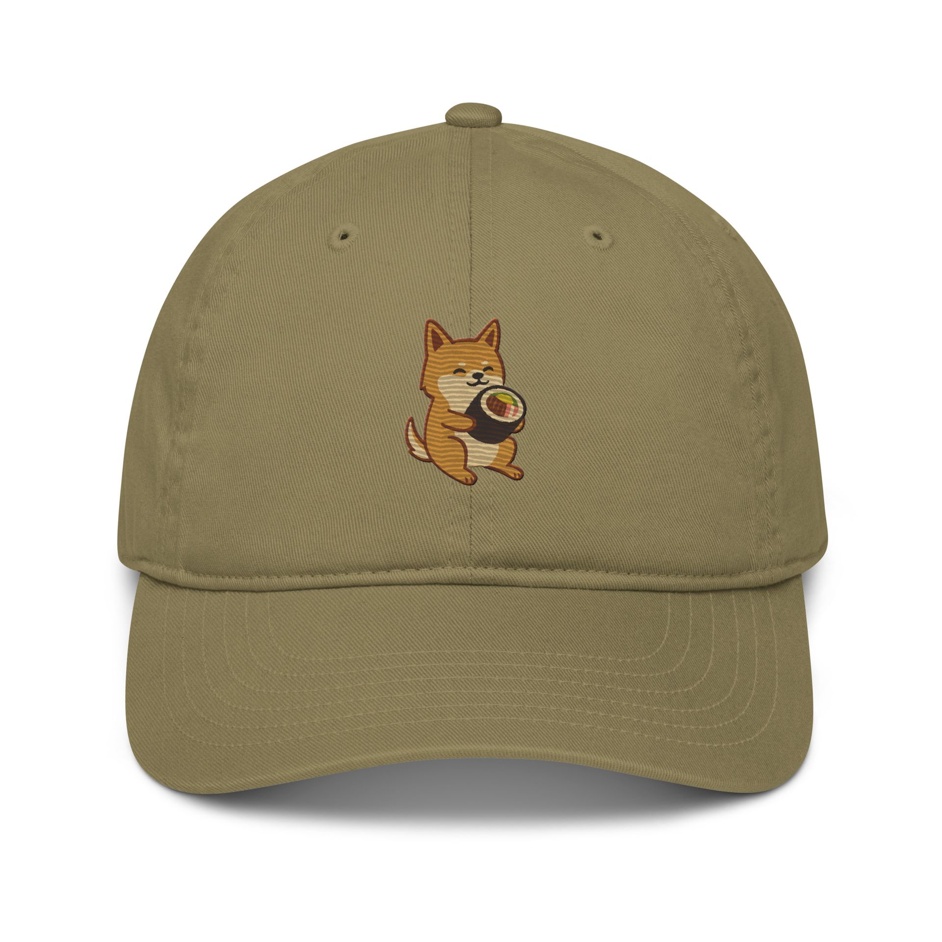 kimbap hat, Korean Jindo dog embroidered cap, foodie baseball hat, organic dad cap, cultural pride, heritage streetwear