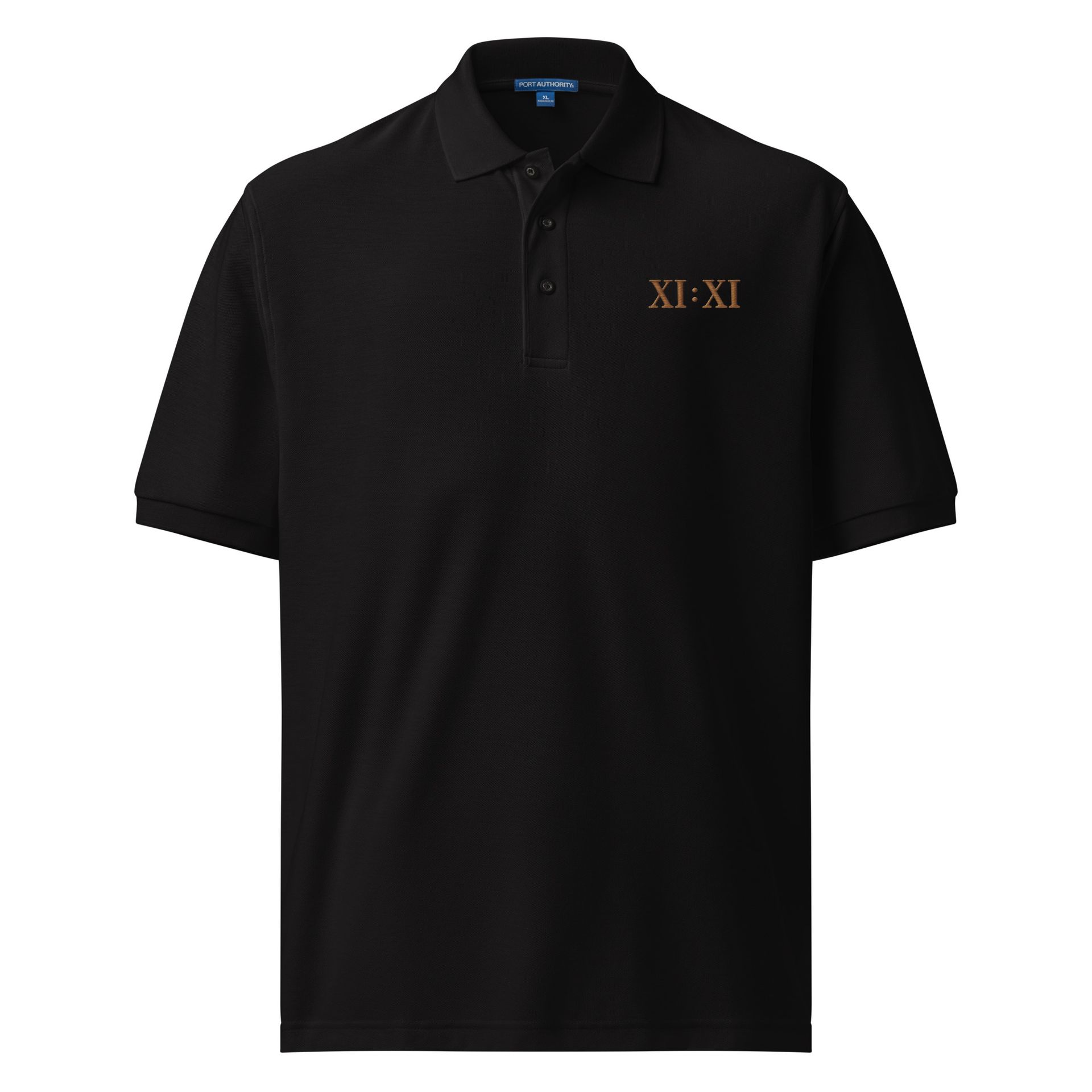 xi:xi embroidered polo, premium shirt, minimalist logo design, quiet luxury aesthetic, timing, elevated everyday wear