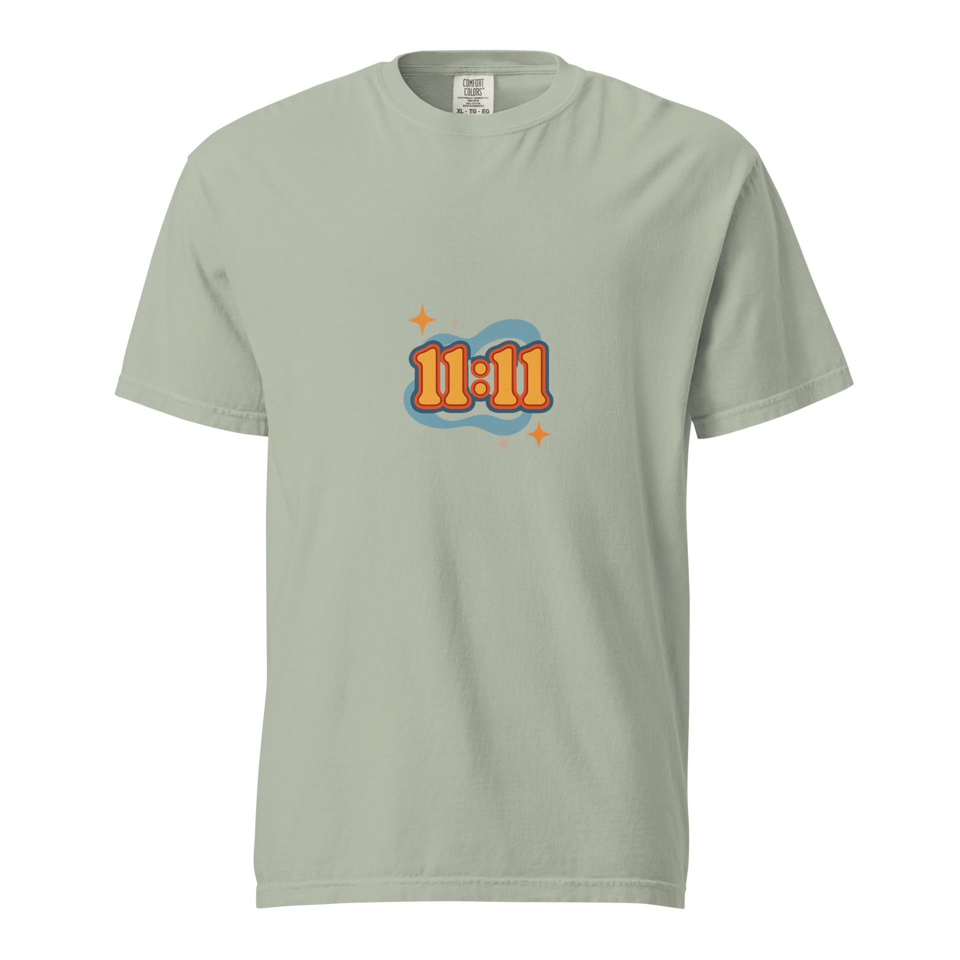 11:11 manifestation tee with celestial graphic, soft pastel cloud shirt for astrology lovers and cosmic timing seekers