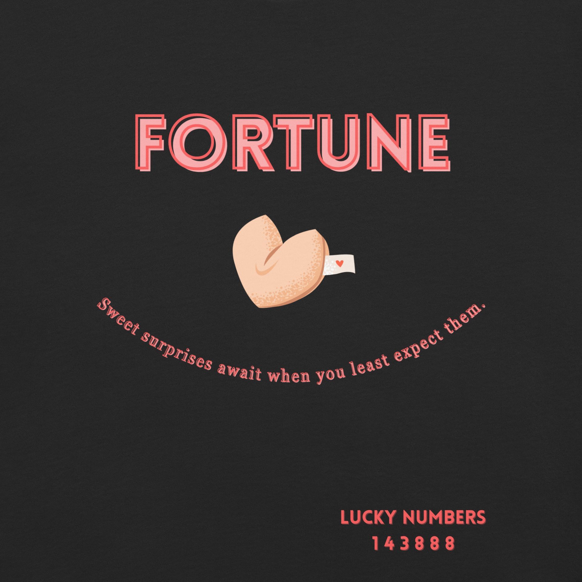 fortune cookie lucky numbers tee, soft vintage shirt with 143888 design, poetic good luck gift for cosmic and food lovers