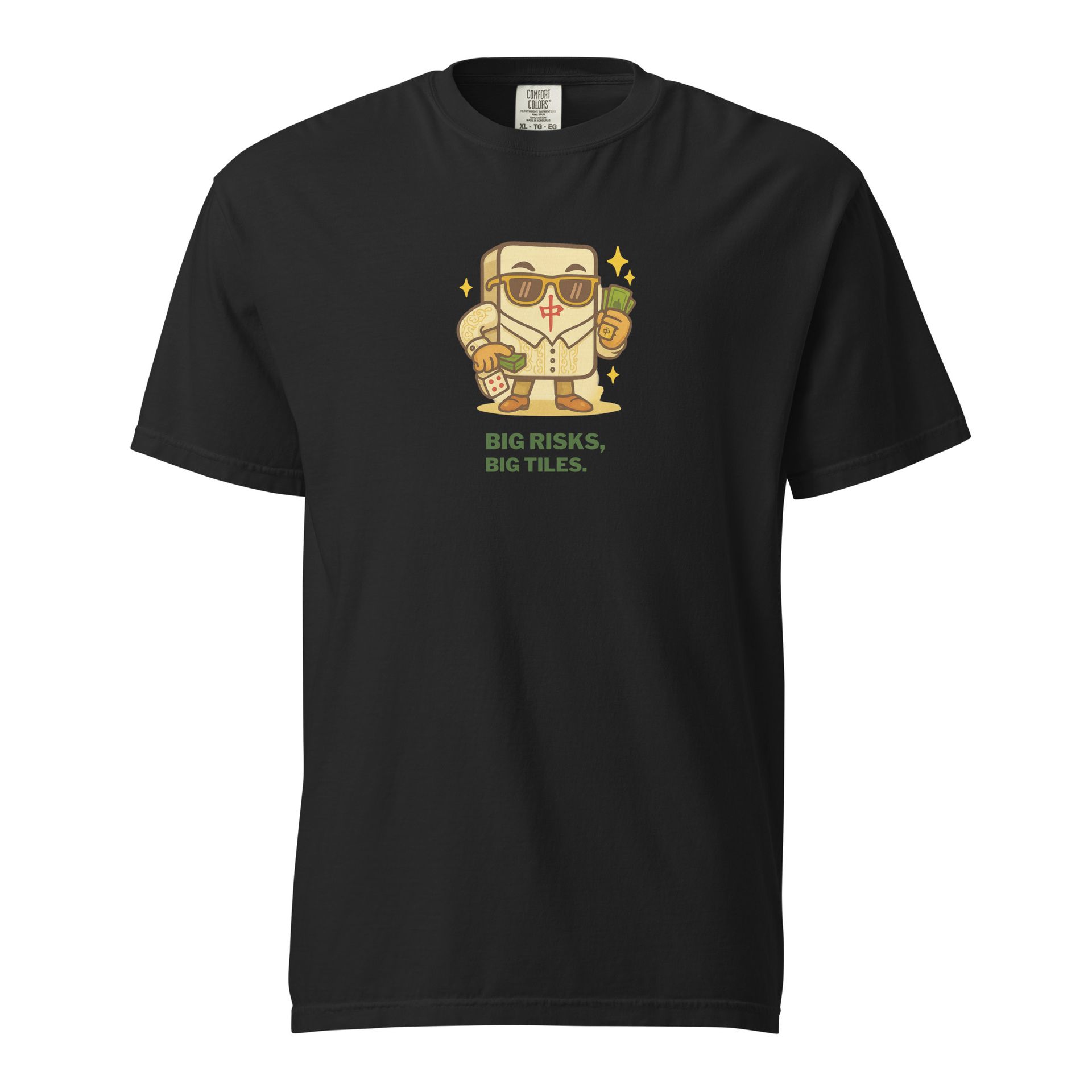 Big Risks Big Tiles mahjong shirt with barong flair, Filipino streetwear tee for heritage flex and Asian pride style