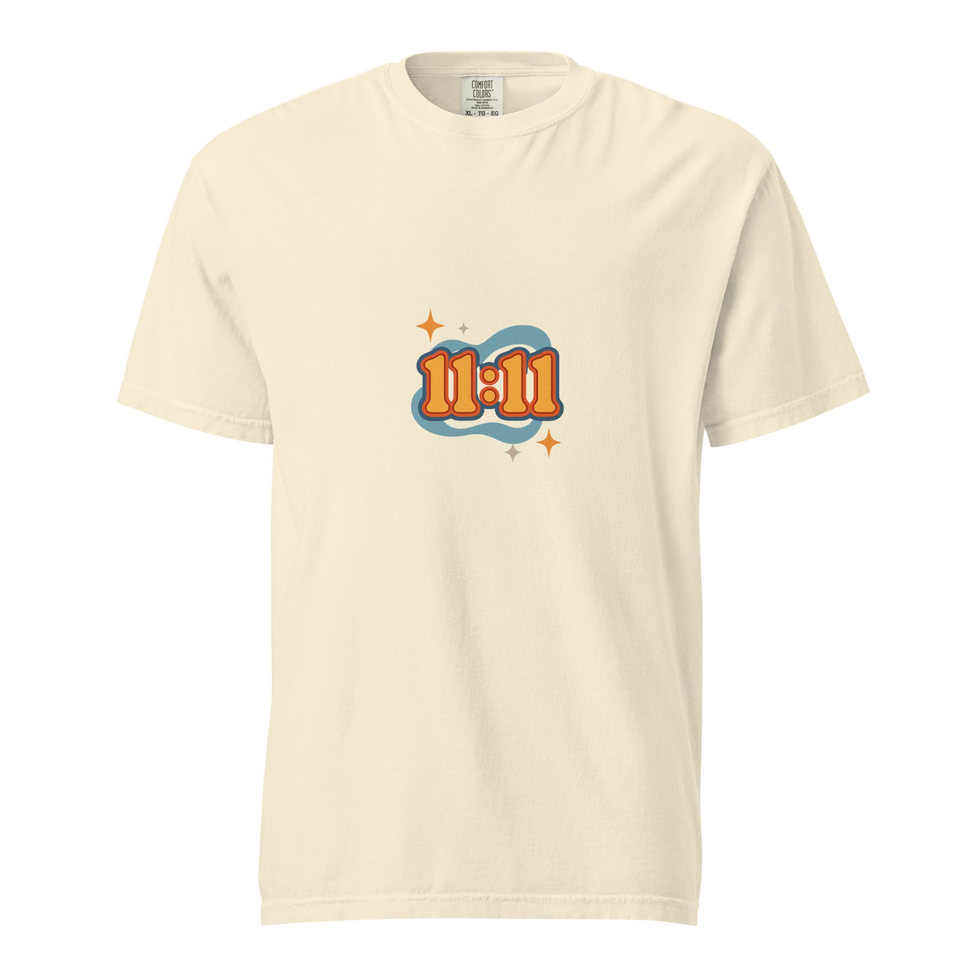 11:11 manifestation tee with celestial graphic, soft pastel cloud shirt for astrology lovers and cosmic timing seekers