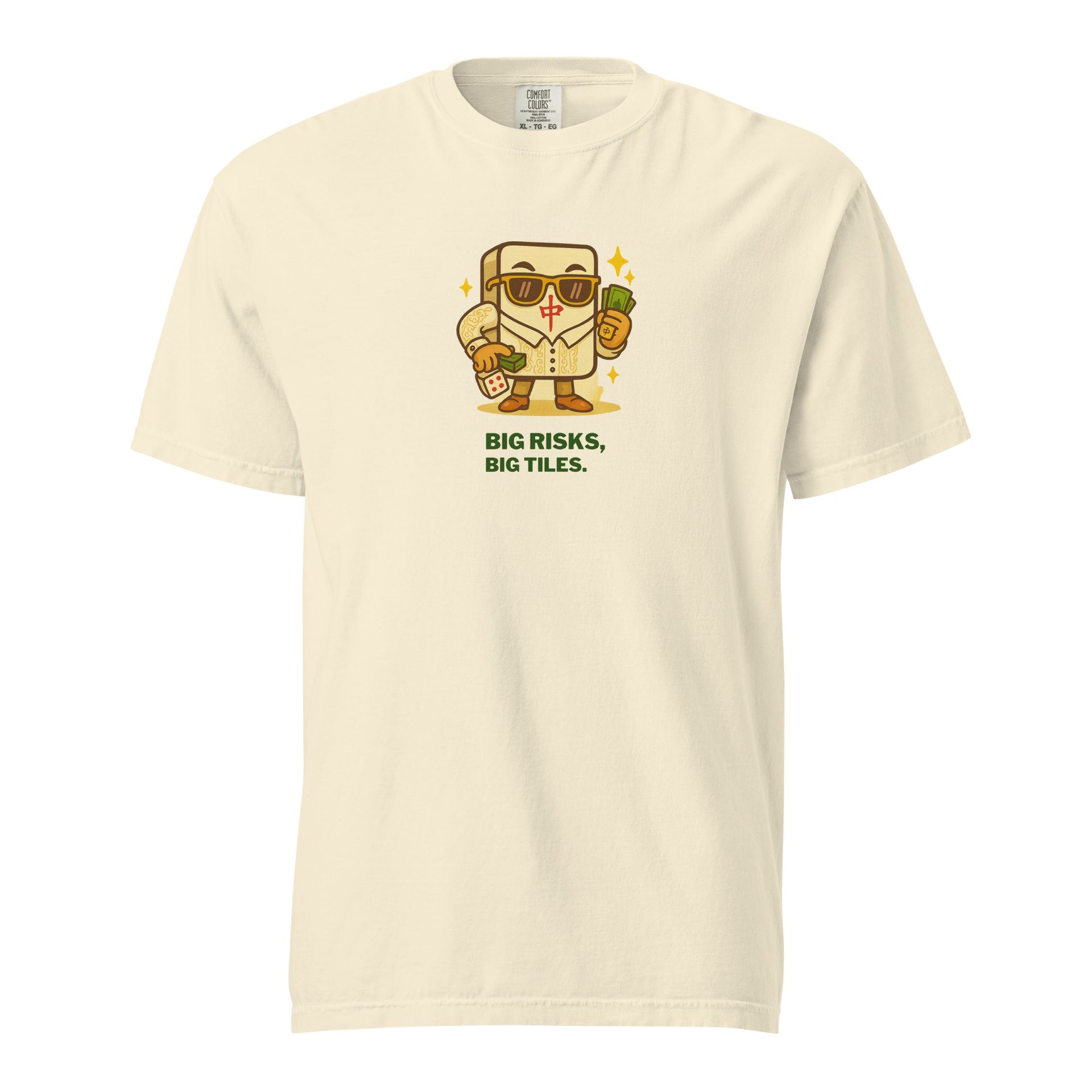 Big Risks Big Tiles mahjong shirt with barong flair, Filipino streetwear tee for heritage flex and Asian pride style