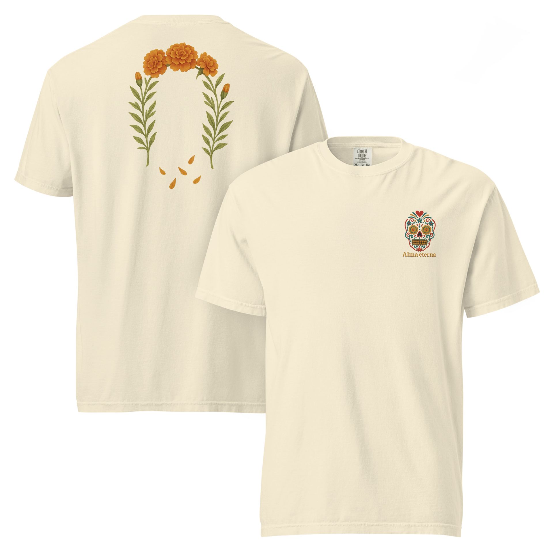 dia de los muertos shirt, embroidered skull , alma eterna, mexican heritage, ofrenda style, cultural apparel, timing1111