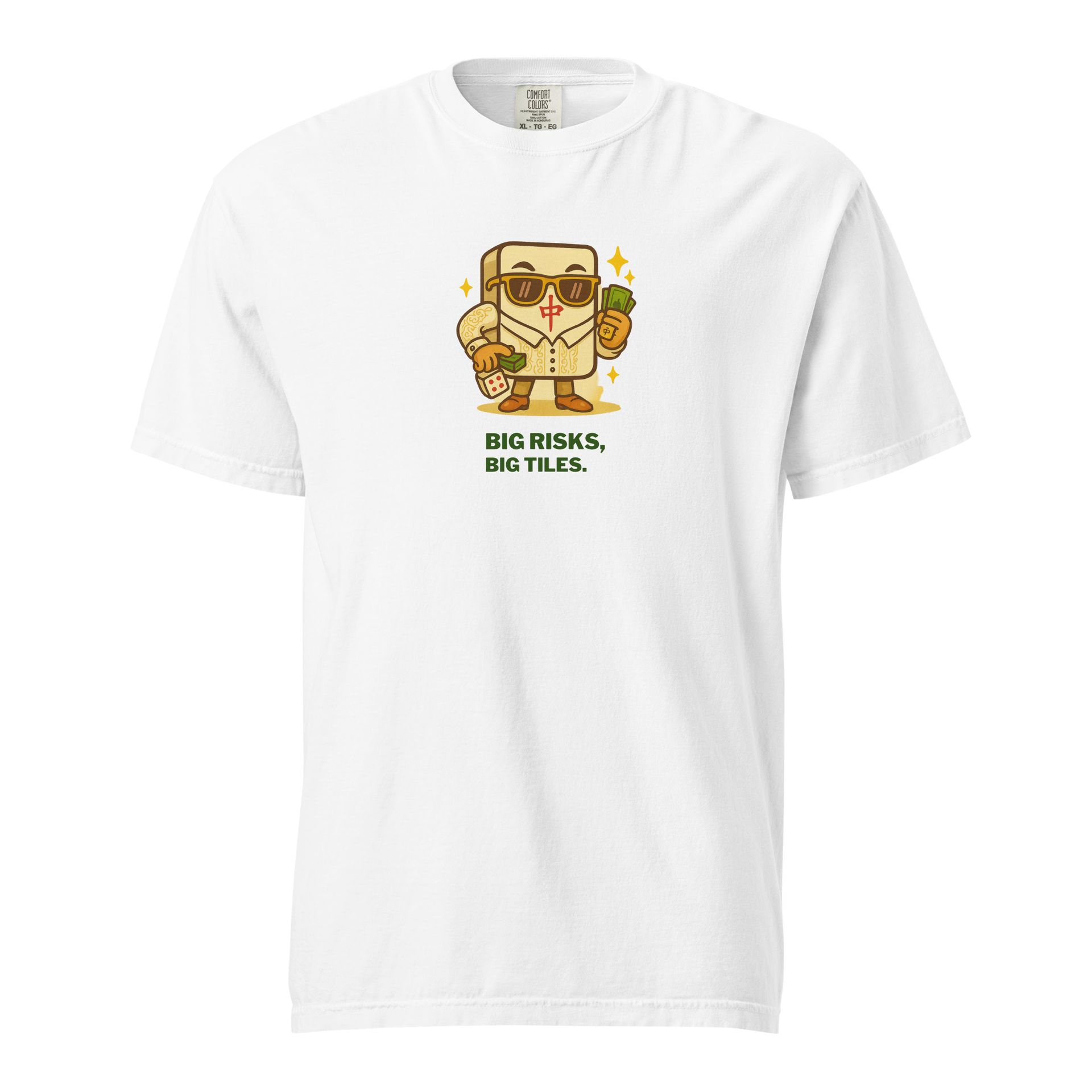 Big Risks Big Tiles mahjong shirt with barong flair, Filipino streetwear tee for heritage flex and Asian pride style