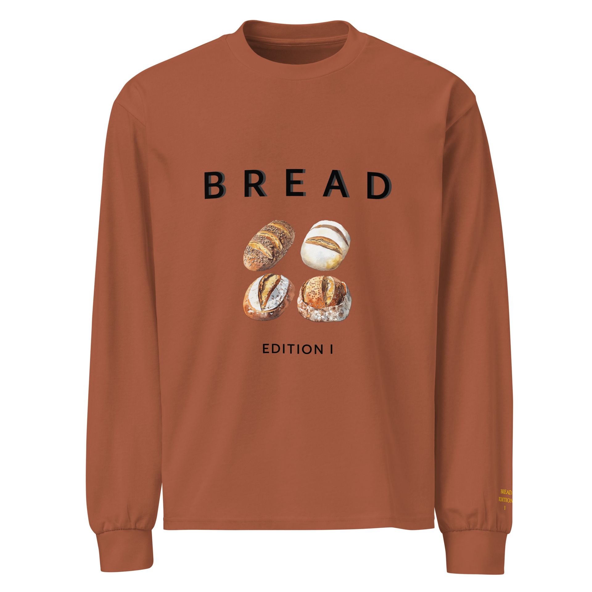 embroidered bread shirt, artisan foodie tee, luxe sourdough fashion, minimalist culinary gift for food lovers