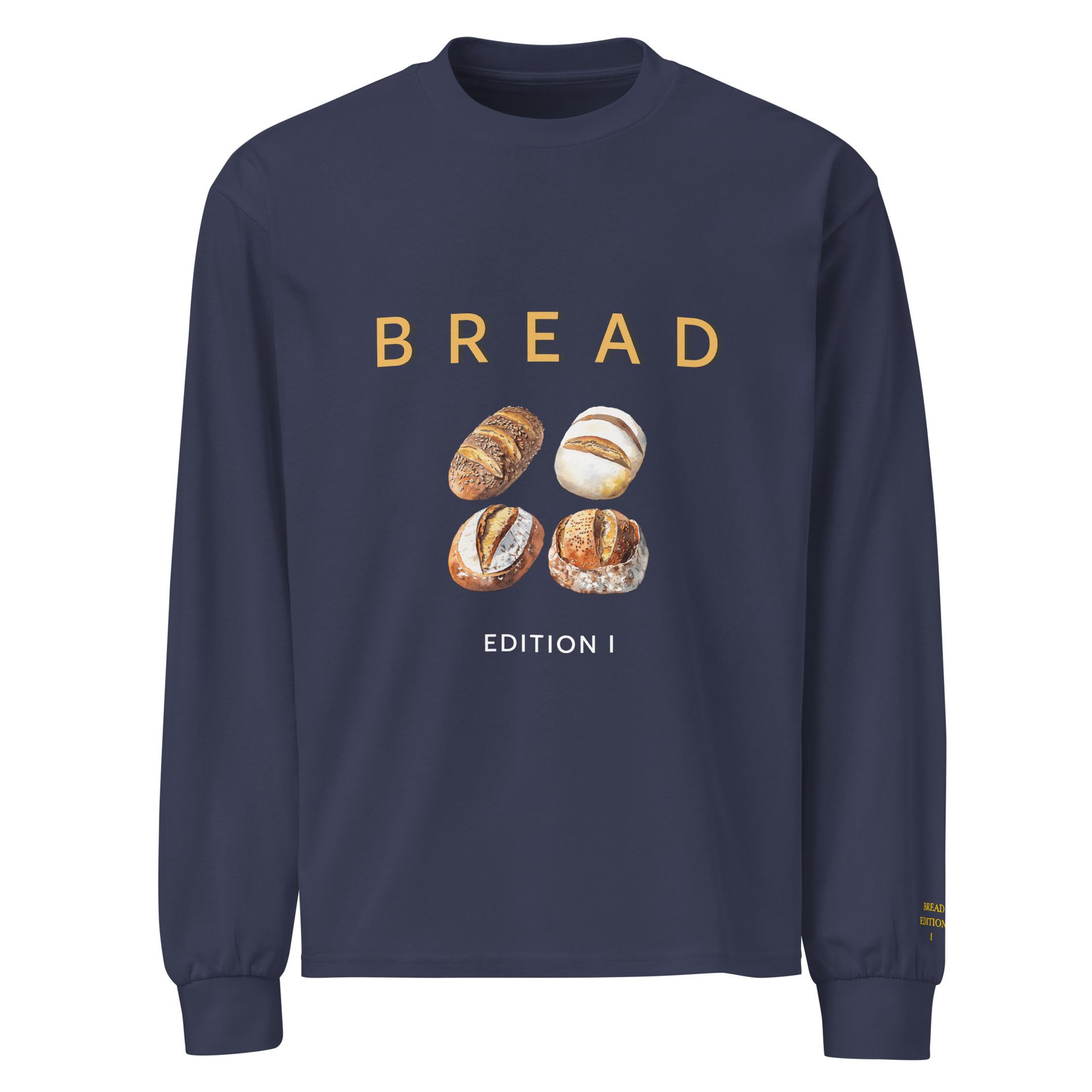 embroidered bread shirt, artisan foodie tee, luxe sourdough fashion, minimalist culinary gift for food lovers