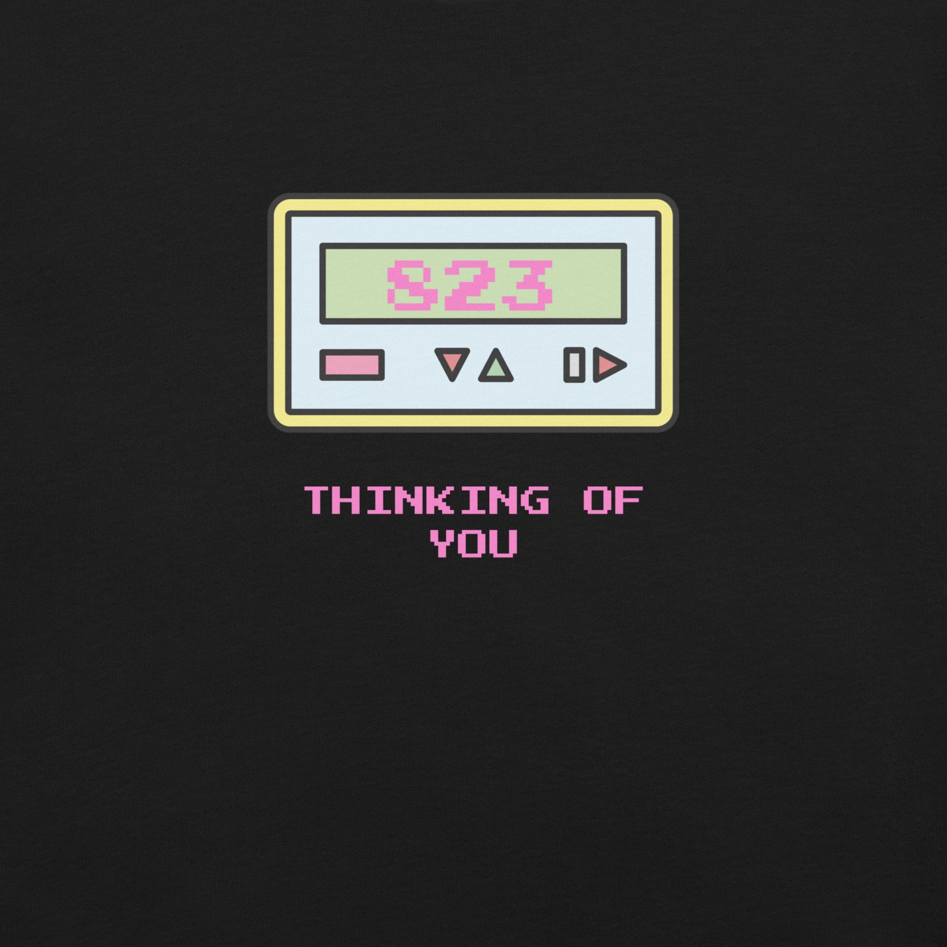 823 pager graphic tee, retro love code shirt with 90s text message style, soft vintage t-shirt for nostalgia lovers