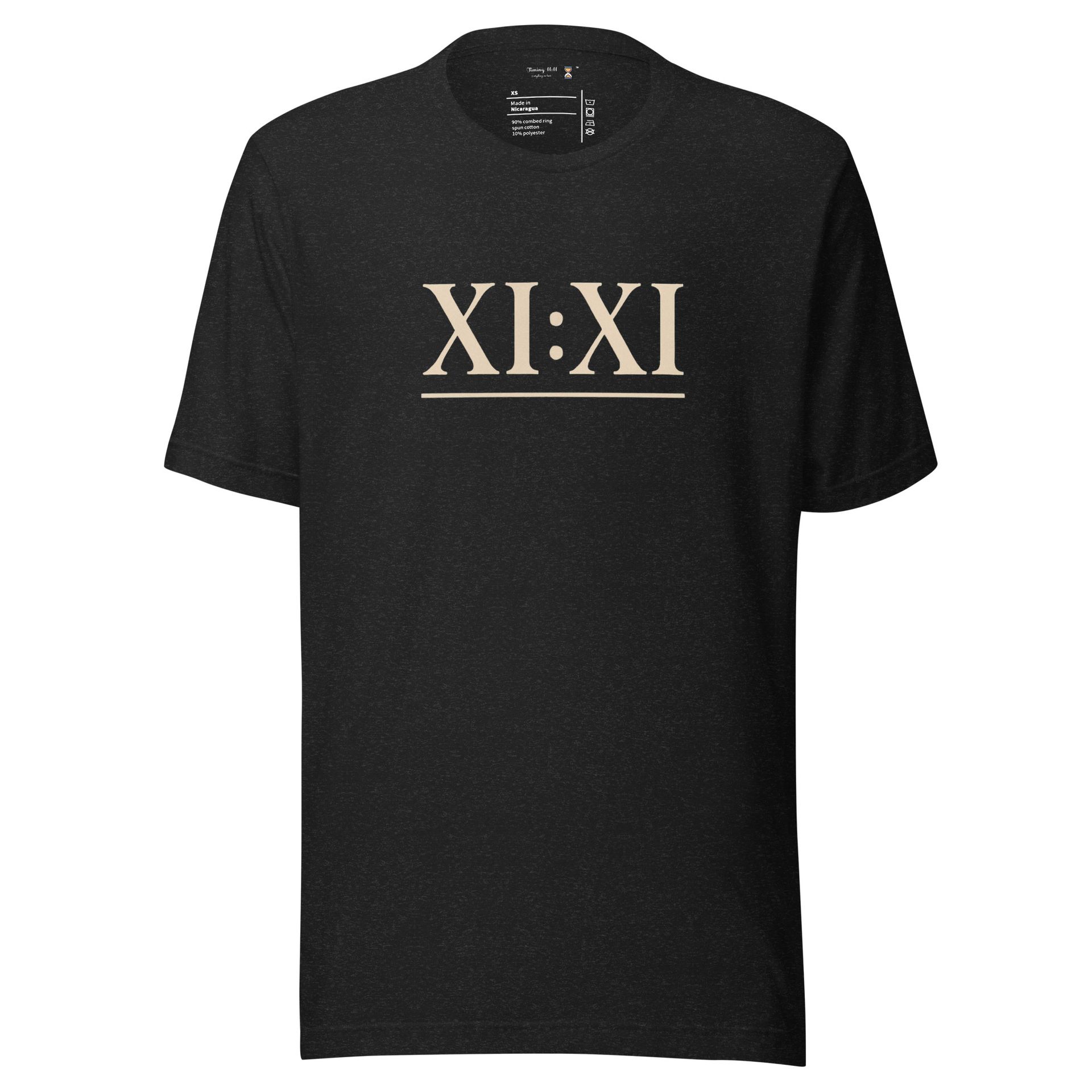 XI:XI angel number shirt, minimalist 11:11 tee with underlined graphic, spiritual numerology gift in neutral aesthetic