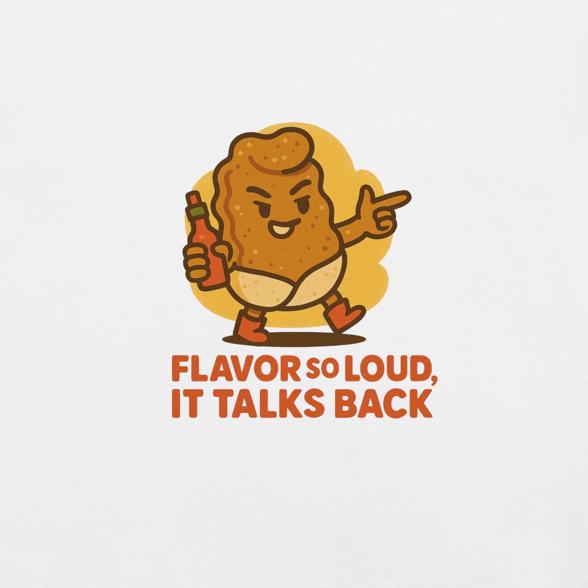 Don Chicharrón snack shirt with salsa art, spicy Mexican foodie tee for crunchy lovers and bold Latinx streetwear fans
