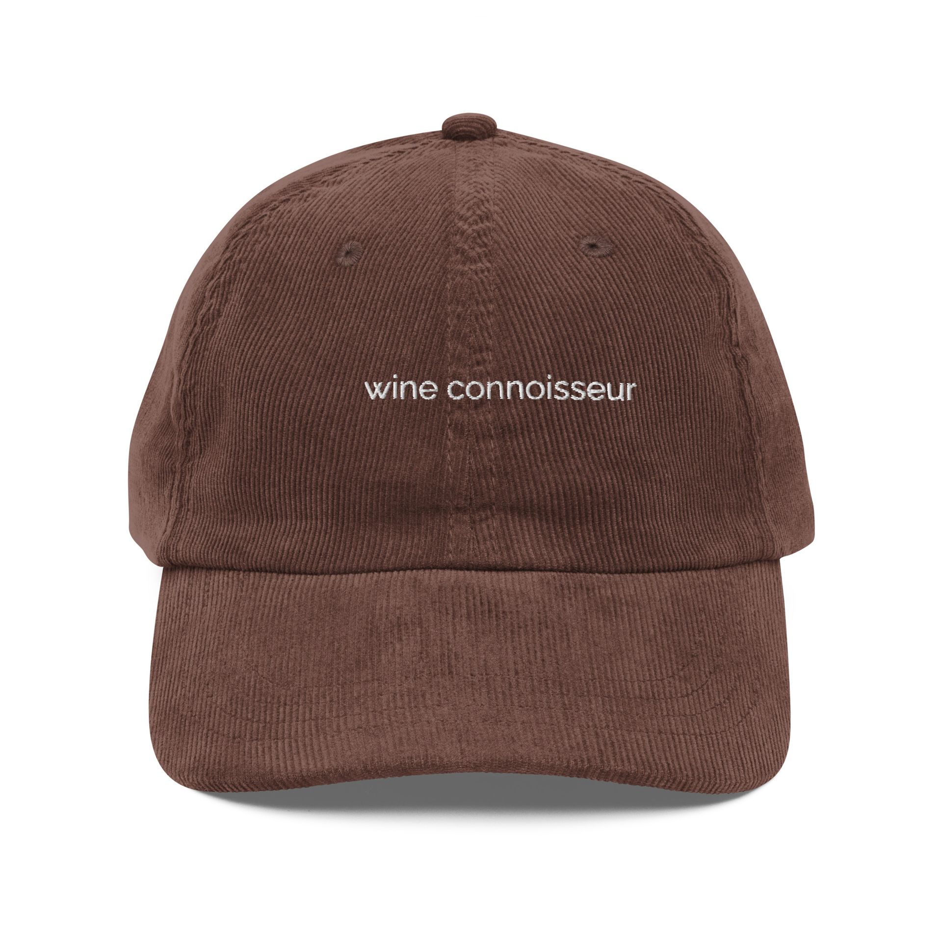 embroidered wine corduroy hat, vintage wine lover cap, oenophile gift for red wine fans and foodie fashion lovers