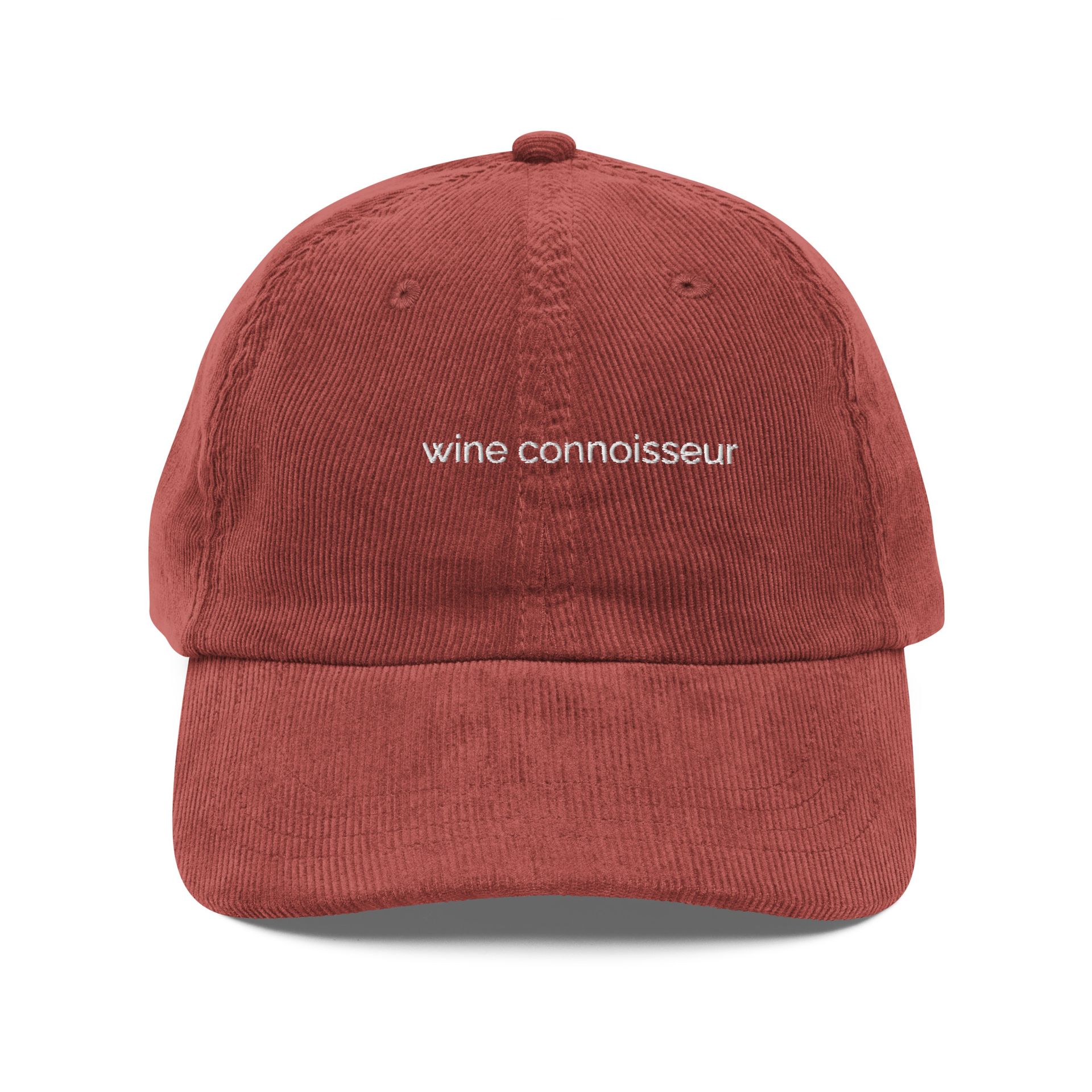 embroidered wine corduroy hat, vintage wine lover cap, oenophile gift for red wine fans and foodie fashion lovers