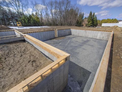 a concrete foundation and slabs