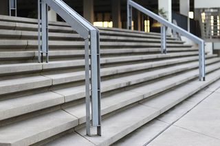 an outdoor concrete stair