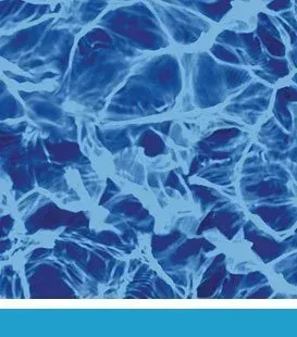 Abstract, rippling blue water surface with light blue reflections.