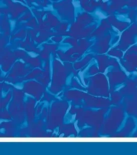 Blue water surface with light reflecting ripples.