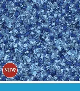 Blue and light blue crushed glass pattern. 