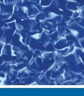 Water surface with rippling light and dark blue reflections.