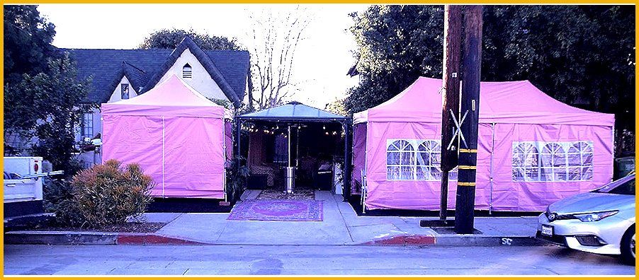 Bexx Secret Garden Wedding Entrance Pink Privacy Tents