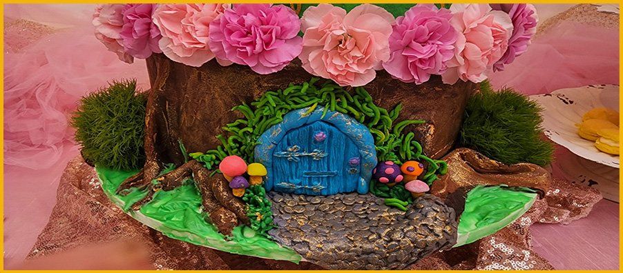 Fairy Birthday Cake Nome Door Magic Mushrooms