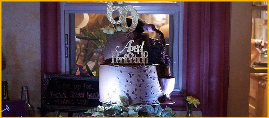 Chocolate Wine Custom 60th Birthday Cake