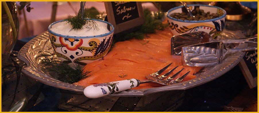 Smoked Salmon Capers Crème Fraiche Grazing Table