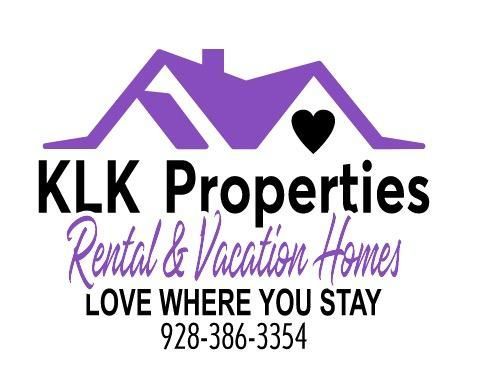 The logo for klk properties rental and vacation homes love where you stay