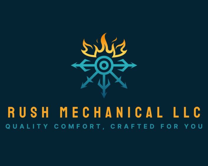 A logo for rush mechanical llc quality comfort crafted for you