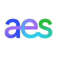 Aes is a colorful logo that looks like a cloud.