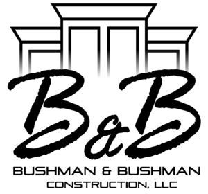 A logo for b & b bushman & bushman construction llc