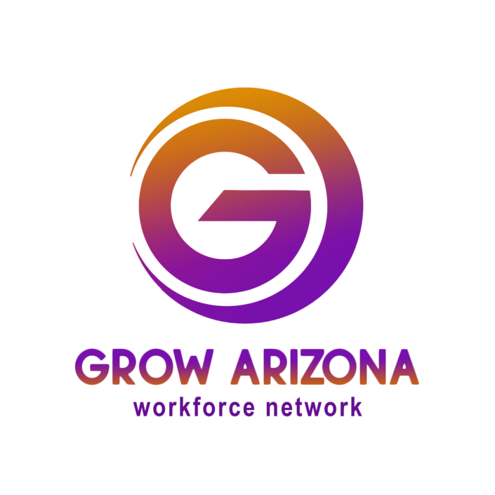 A logo for a company called grow arizona workforce network