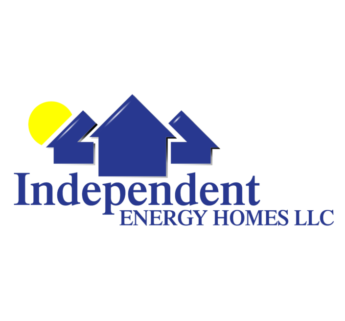 The logo for independent energy homes llc is blue and yellow