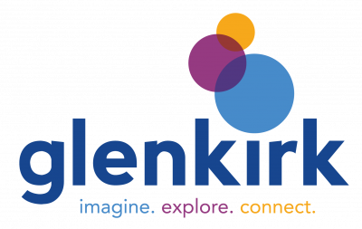 The logo for glenkirk imagine explore connect