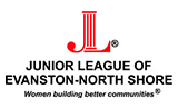 The logo for the junior league of evanston-north shore.