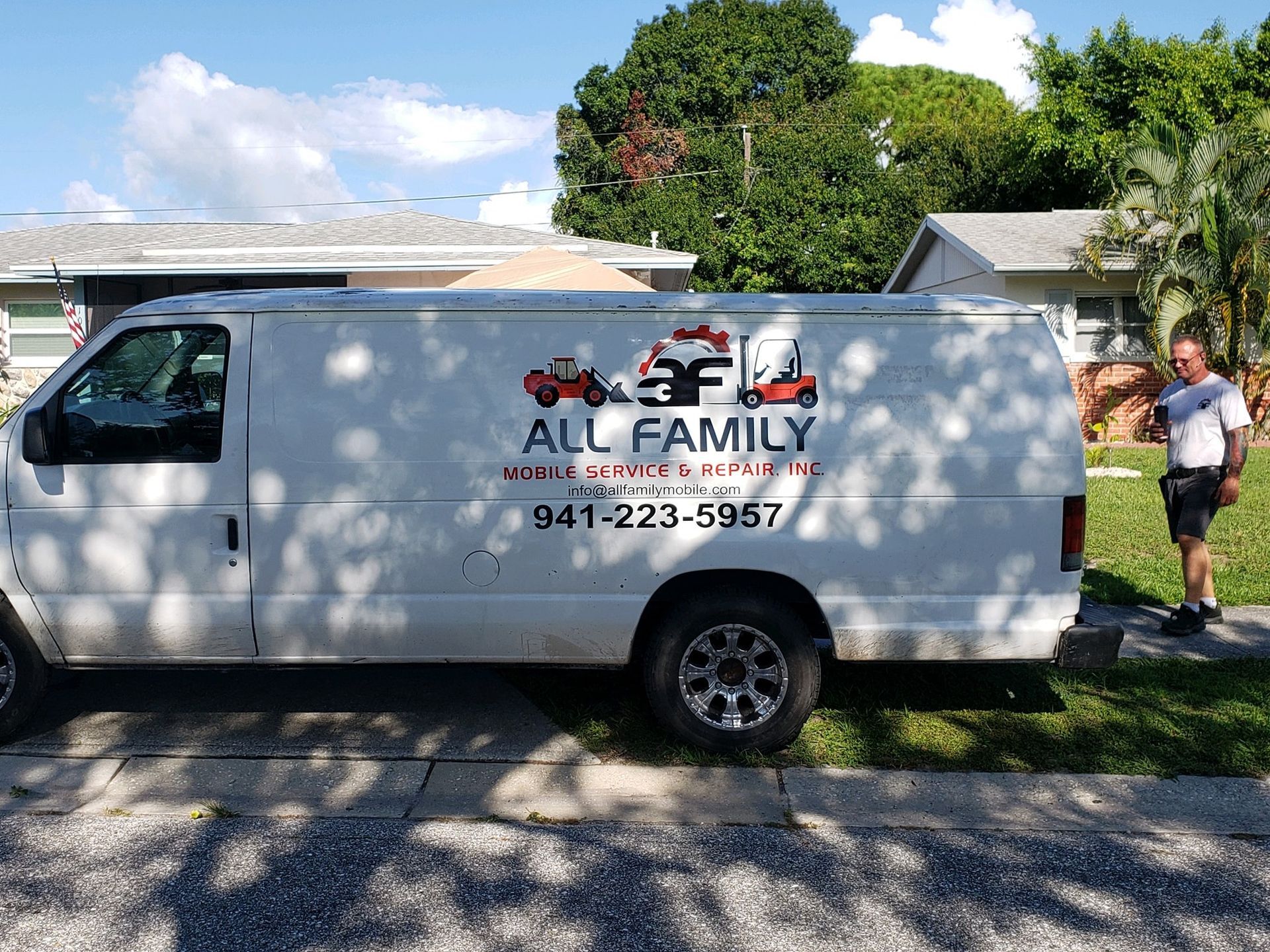 White van with 